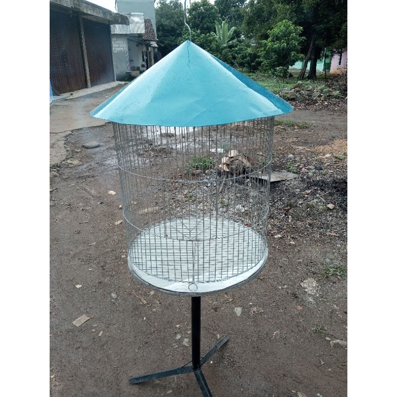 kandang besi/kandang burung besi/kandang besi kaki 1/kandang bulat besi
