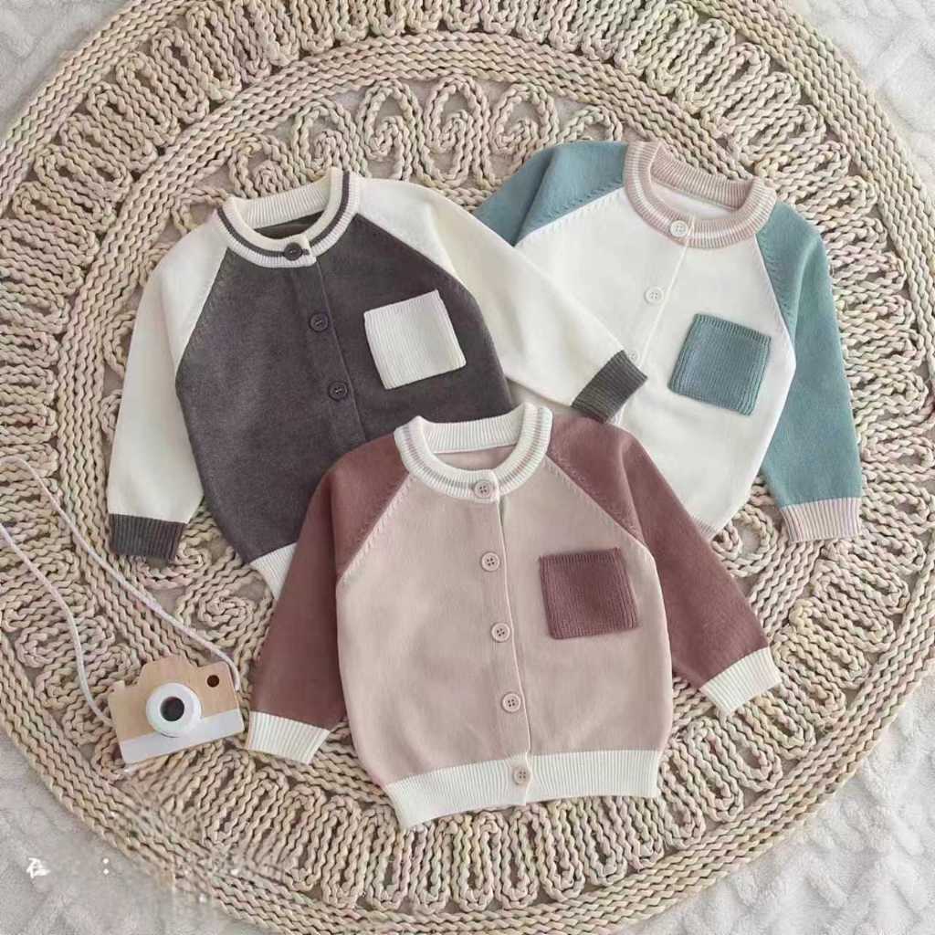 Lil'k  - Cardigan Rajut Anak Premium / Cardigan Rajut Anak Laki Laki Dan Perempuan / Jaket Sweater L