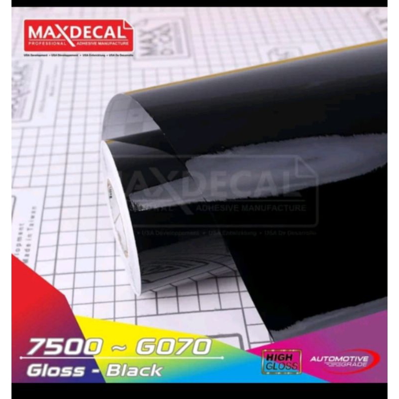 Stiker skotlet hitam glossy/Doff1 roll panjang 15 meter, kualitas premium