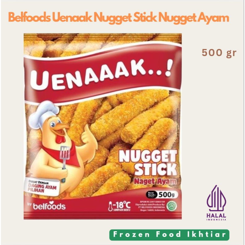 

Belfoods Uenaak Nugget Stick Nugget Ayam 500 gram