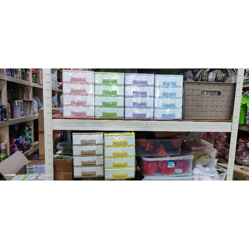 Mini Container Ligo Susun 4 / Laci Mini Viola Tingkat / Rak Obat