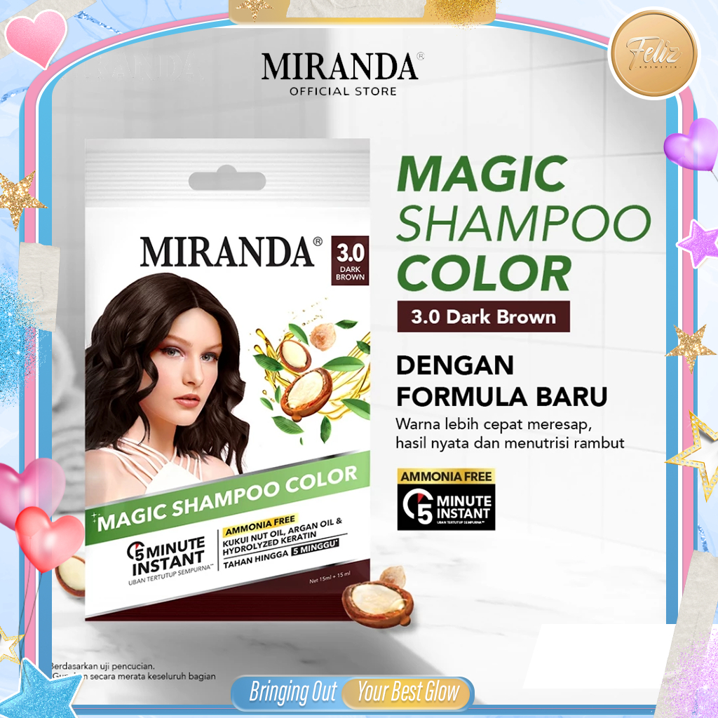 * FELIZ * MIRANDA Magic Shampoo Color - Dark Brown