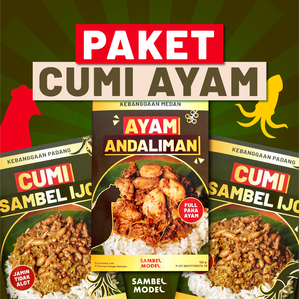 

SAMBEL MODEL - 2 CUMI CABE IJO + 1 AYAM ANDALIMAN Sambal Lauk HALAL Tahan Lama Sambel Cumi Jahat Sambal Cumi Pedas Sambal Saset Sambal Kaleng Sambal Mercon Sambal Balado Sambal Hijau Sambal Daging Sambel Rawit Sambel Geprek Sambel Sachet Sambel Iga Sambal