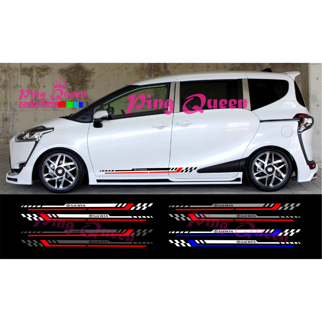 STICKER BODY SAMPING MOBIL SIENTA STICKER CUTTING MOBIL TOYOTA SIENTA