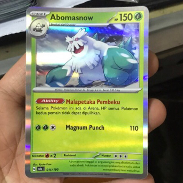 ABOMASNOW KARTU POKEMON LANGKA