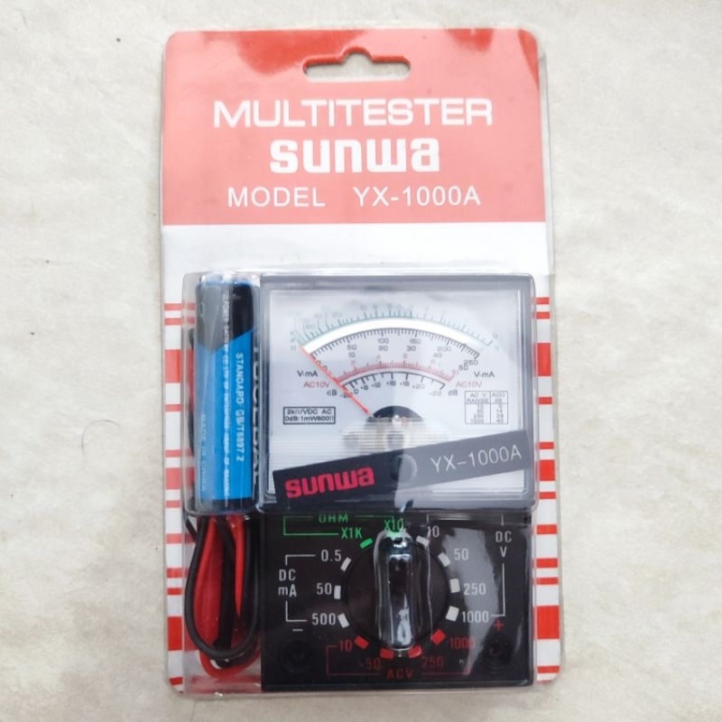 Avometer Multimeter Multitester Multi Tester Analog Jarum Sunwa YX-1000A