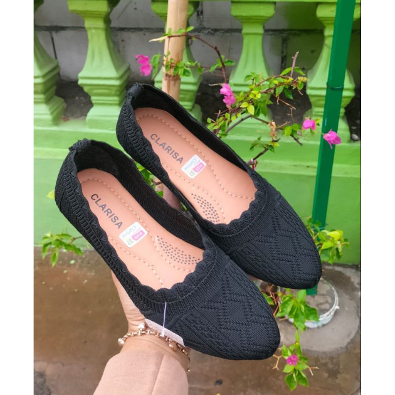 Flatshoes rajut  wanita premium sepatu sandal cewek best seller
