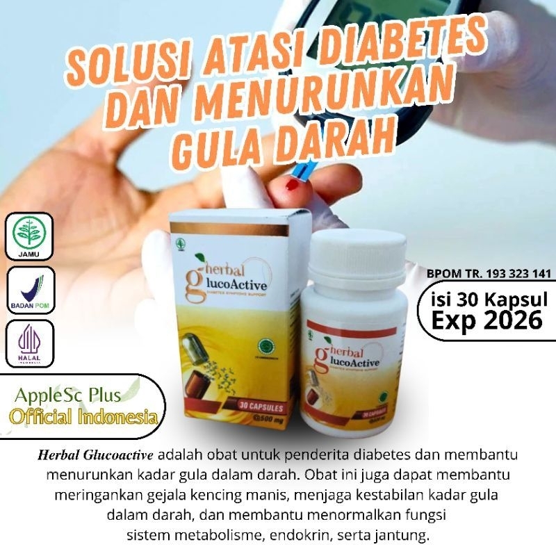 GLUCOACTIVE OBAT HERBAL ATASI DIABETES 100% ASLI ORIGINAL