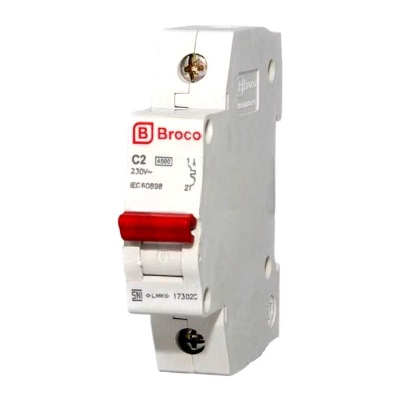 MCB Broco Satuan C2 C4 C6 C10 C16 C20 C25 C32 Circuit Breaker Listrik Murah