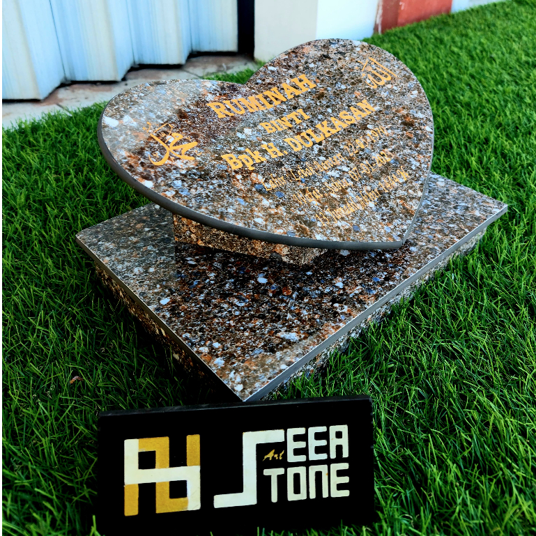 SEEA - L-B-E 20X30 - BATU NISAN MAKAM KERAMIK MODEL LOVE TERMURAH