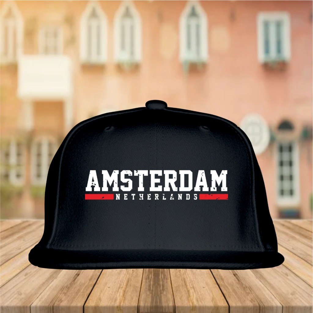 TOPI SNAPBACK SUVENIR AMSTERDAM- TOPI OLEH-OLEH AMSTERSAM BATCH 1