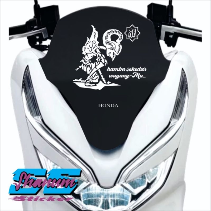 STIKER CUTTING HAMBA SEKEDAR WAYANG MU UNTUK VISOR MOTOR