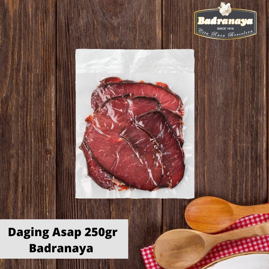 

Badranaya Daging Sapi Asap / Uk Kecil 250 gram / Uk Besar 500 gram