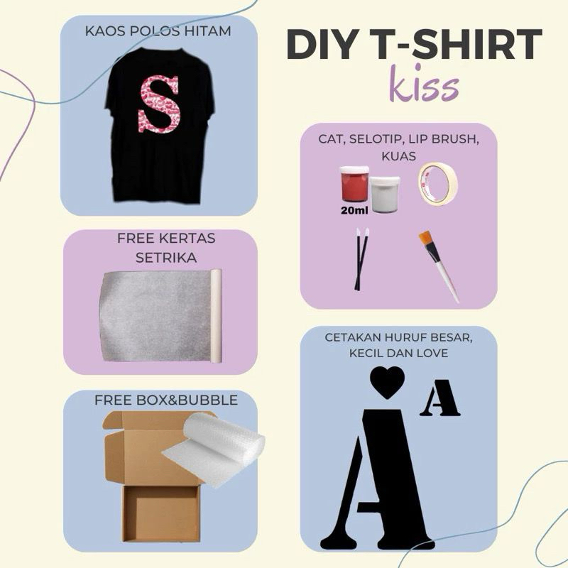 DIY T-SHIRT KISS | KAOS TSHIRT KISS DIY | DIY KISS TSHIRT | KAOS KISS