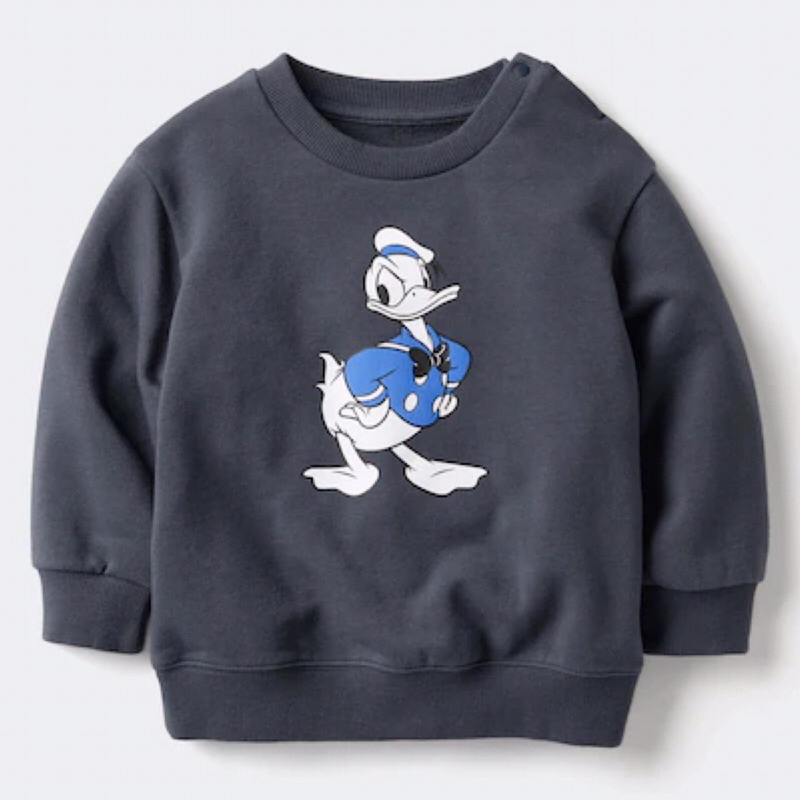 UNIQLO Baby Toddler Sweatshirt Disney Sweater Anak Bayi Laki Perempuan Dark Gray