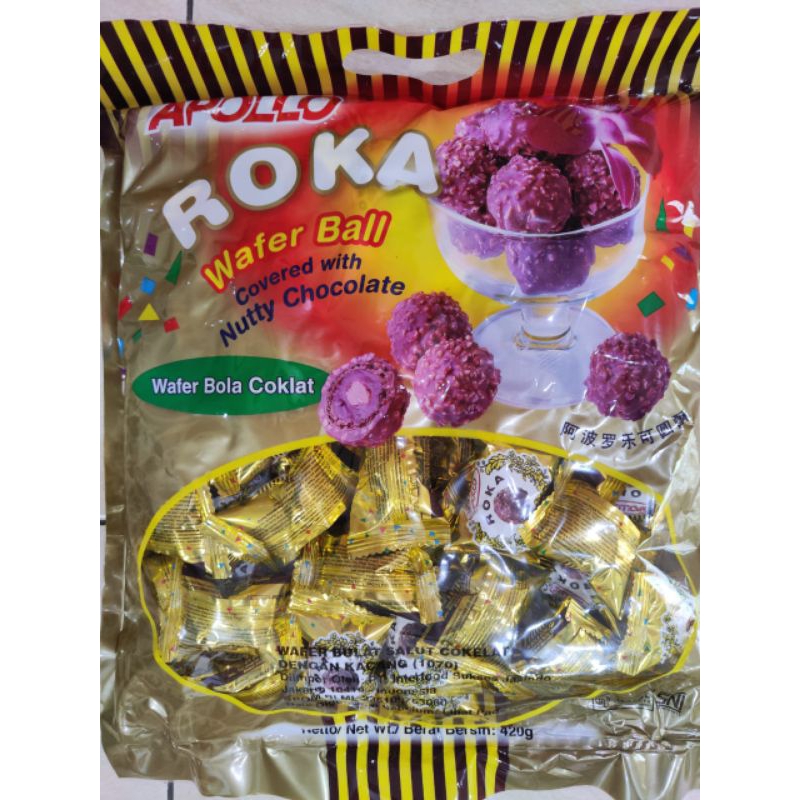 

ROKA WAFER BALL COKLAT 420 GRAM
