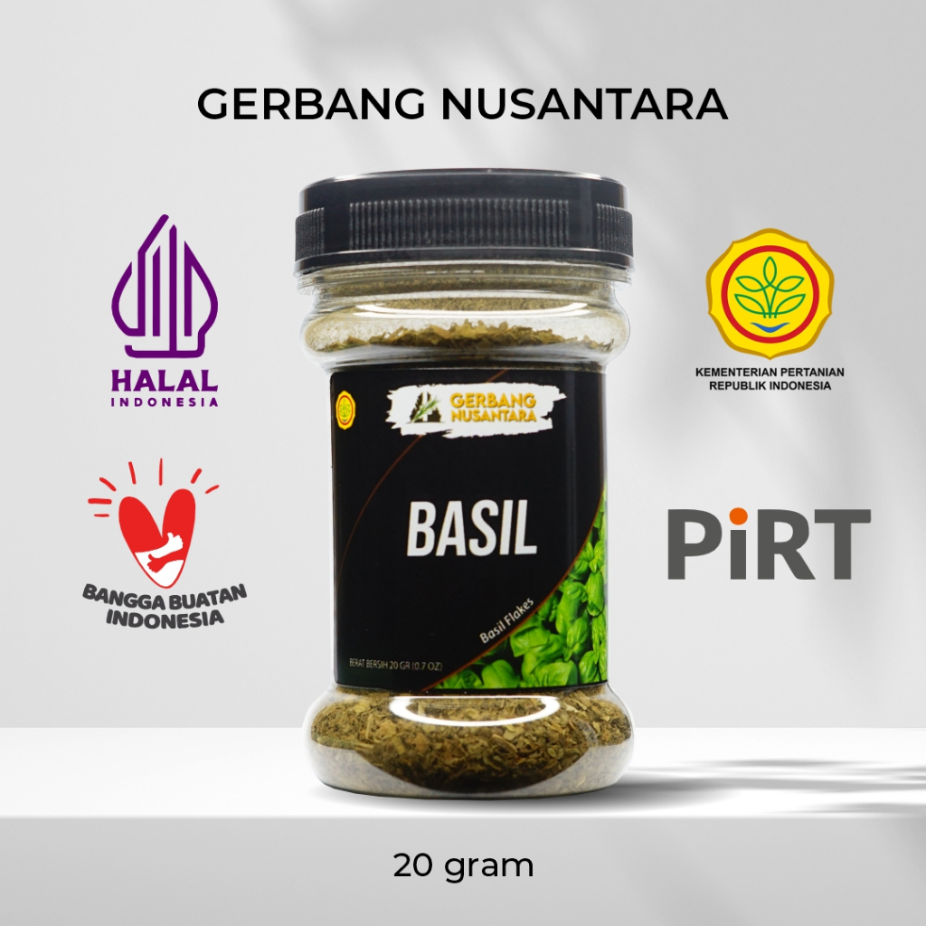 

Gerbang Nusantara - Daun Basil Flakes Bumbu Masak Dapur Rempah 20gr