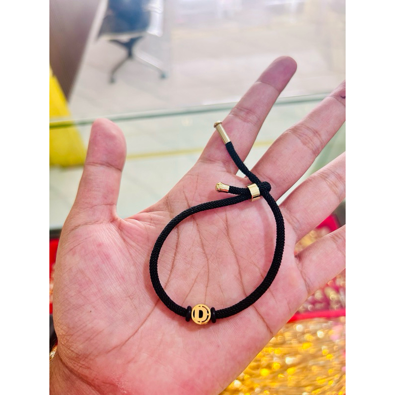 Gelang Tali emas Pandora ( huruf Bisa Request )