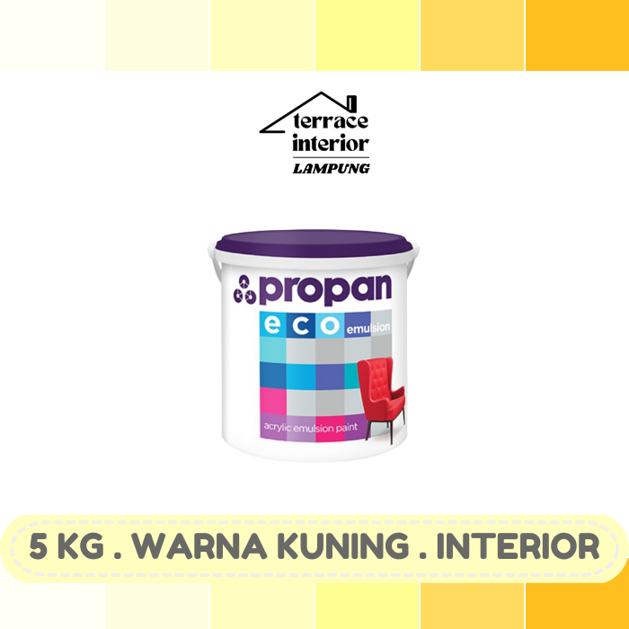 Cat Tembok Interior Propan Eco Emulsion  Warna Kuning 5 Kg