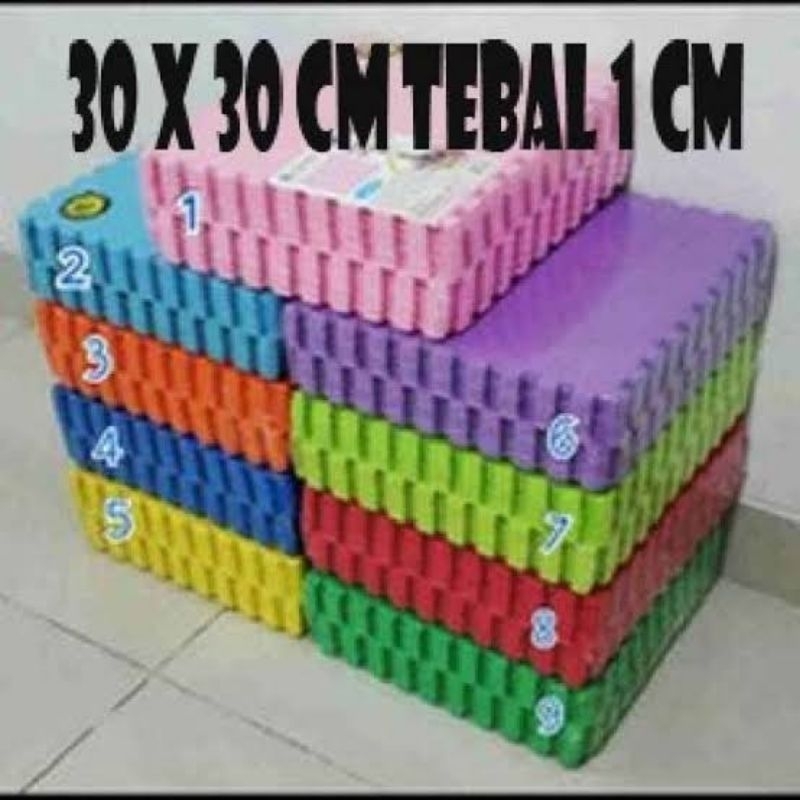[Grosir] Obral Murah Meriah Puzzle Evamat unimat polos Ori Asli 30 x 30 isi 10 lembar alas lantai sp