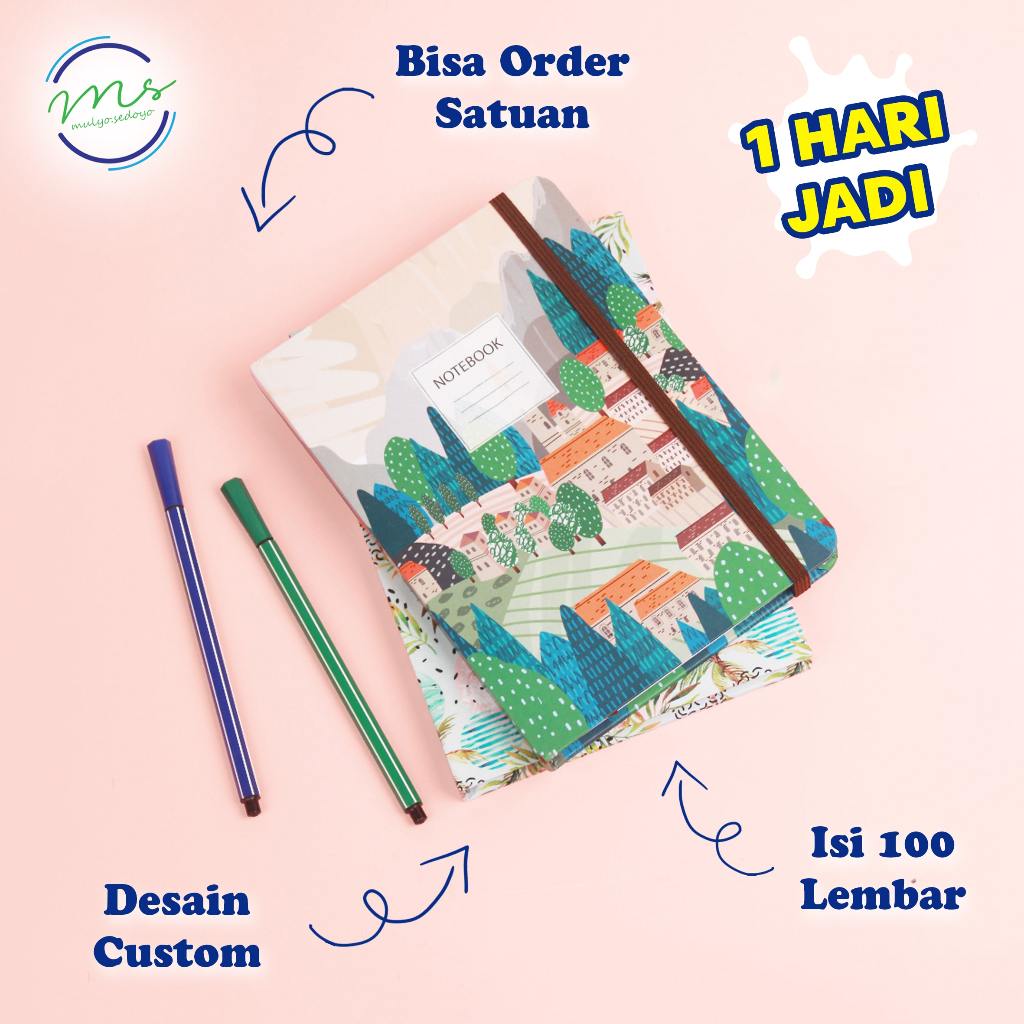 

Notebook custom A5 / Notes custom Hard Cover A5 / Note Book A5 / Isi 100 lembar - Bisa Order Satuan