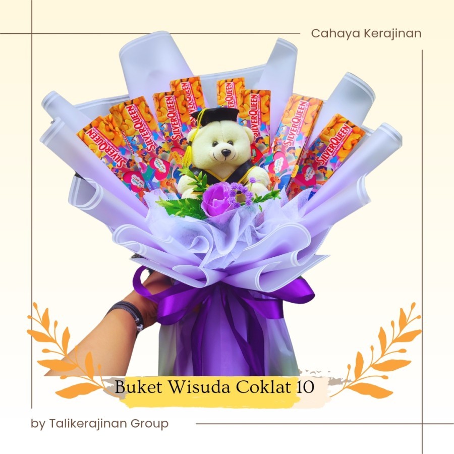 

Buket Wisuda Coklat Buket Spesial Boneka Wisuda Full Coklat Silverqueen 10pc Kado Wisuda Ready Gosend Free Giftcard