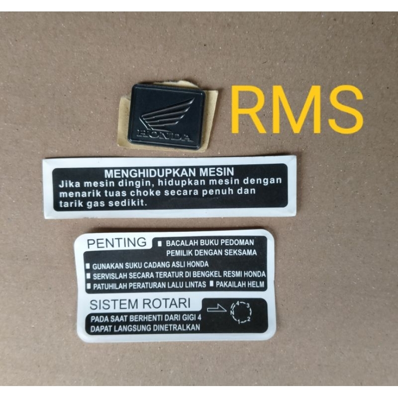 stiker pelengkap batok honda supra x 125/supra fit new/absolut revo/karisma x 125 model ori original