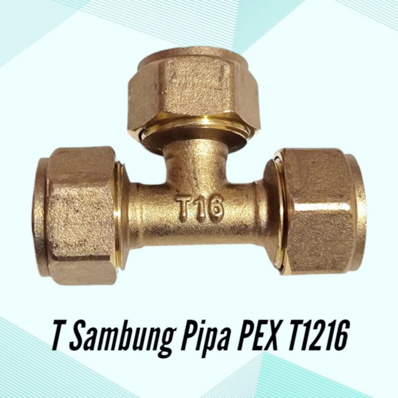 Vlok T Kuningan 1/2" / Sambungan Pipa Air Panas Tee Kuningan Cabang 3