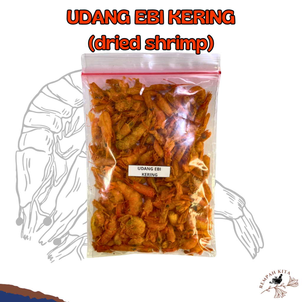 

100 Gr Udang Ebi Kering Bagus Udang Kering Kulit Merah Segar Bumbu Dapur