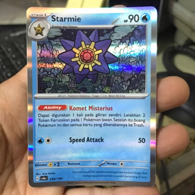 STARMIE KARTU POKEMON RARE SV4a