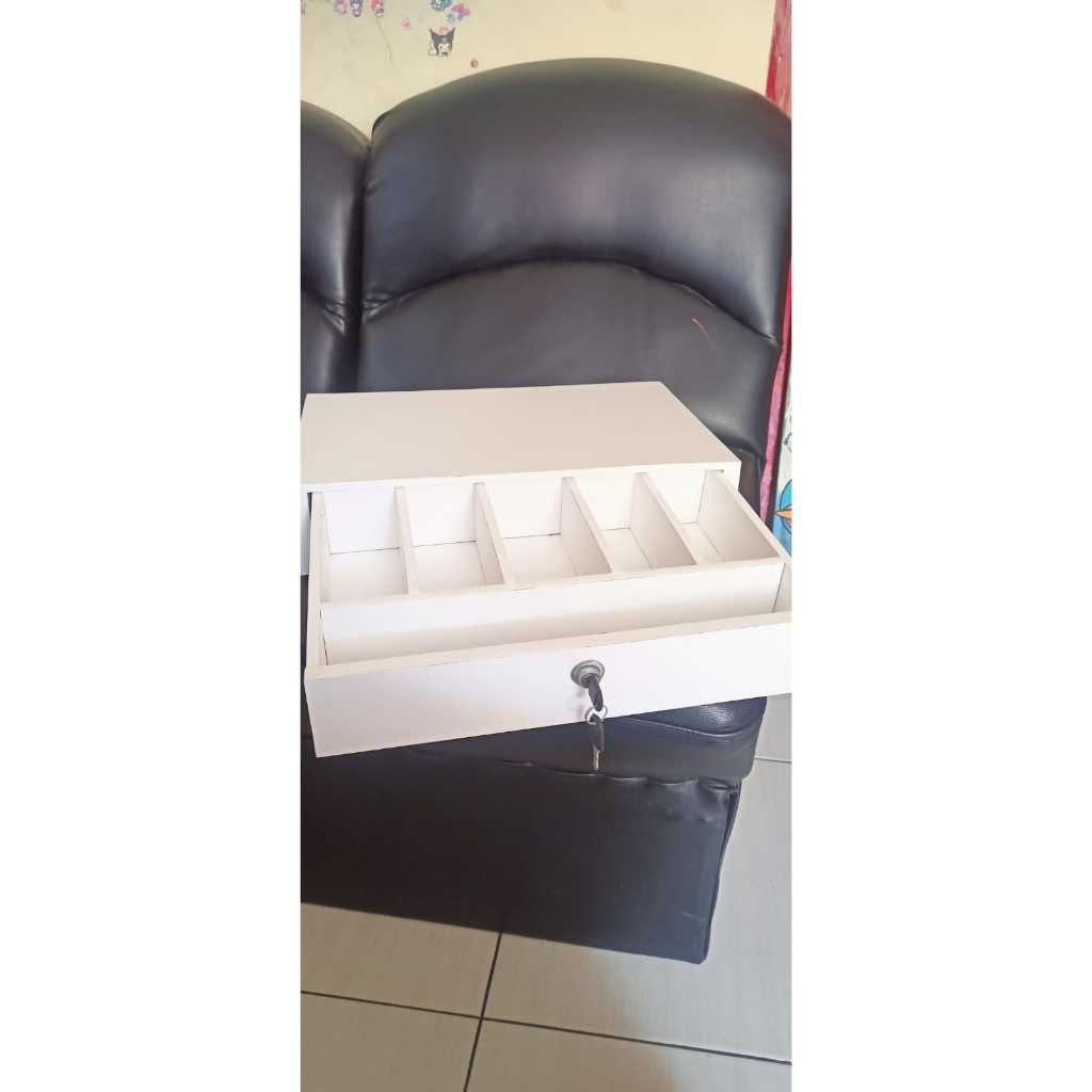 Rak Laci Kasir Murah/ Rak Laci Kayu Terbaru/Meja Kasir Minimalis/Meja Kasir Laci Bersekat