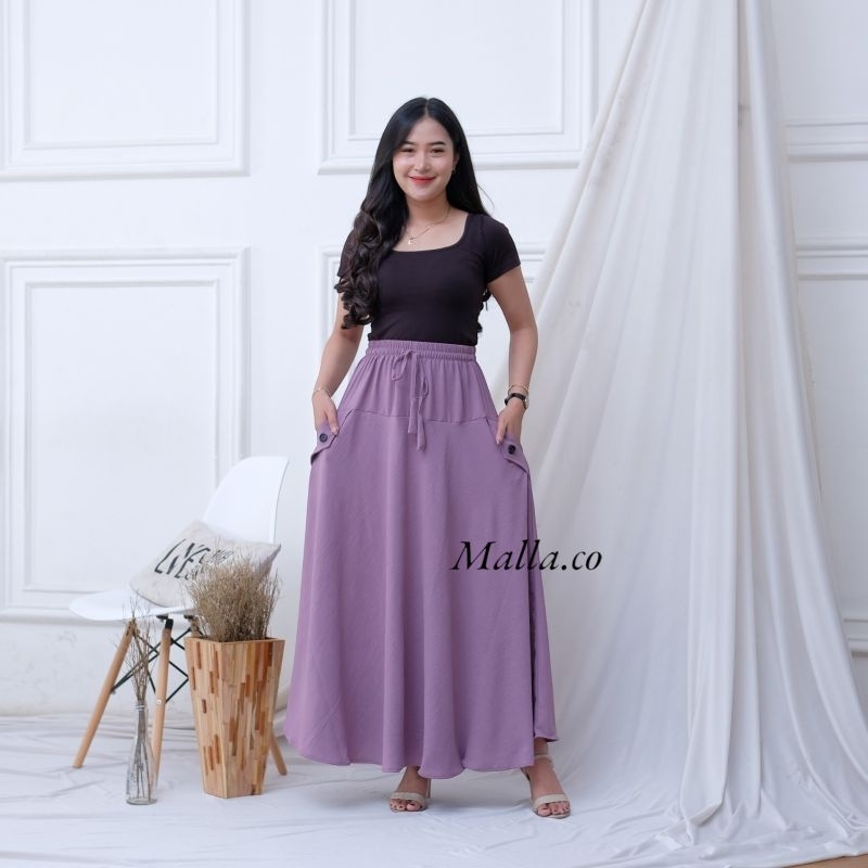 ROK CRINKLE - ROK POLOS JUMBO - ROK PAYUNG - BAHAN CRINKLE AIRFLOW - Saku Kanan Kiri Nyaman Anti Kus