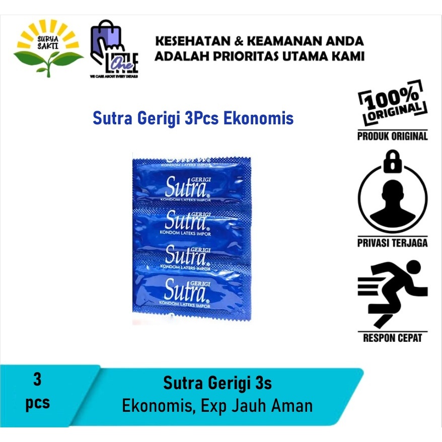 Kondom Sutra Gerigi 3pcs Ekonomis
