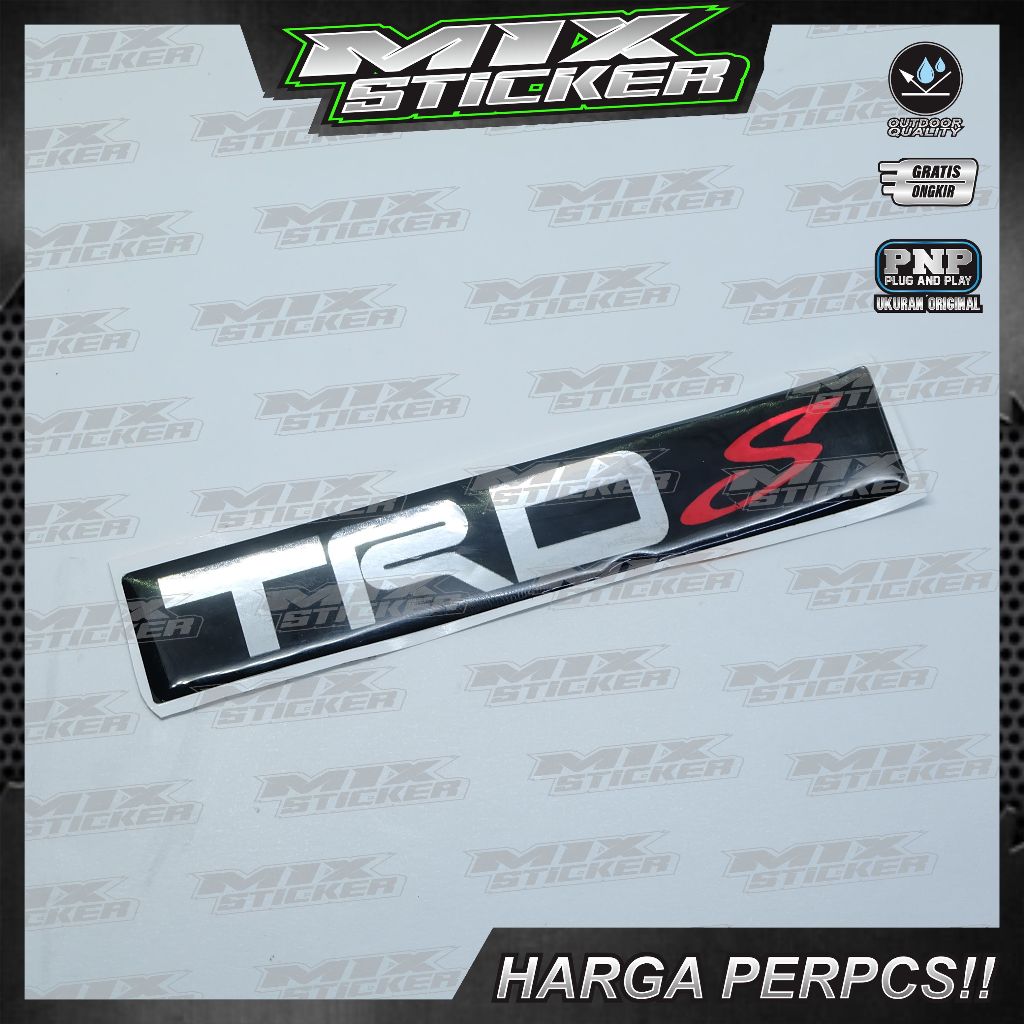 emblem bagasi TRD S / emblem bagasi toyota / emblem bagasi toyota agya///