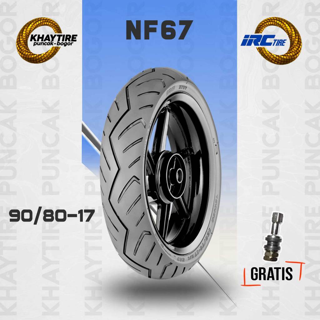 Ban Motor Moped (Motor Bebek) // IRC NF67 90/80 Ring 17 Tubeless - IRC NF67