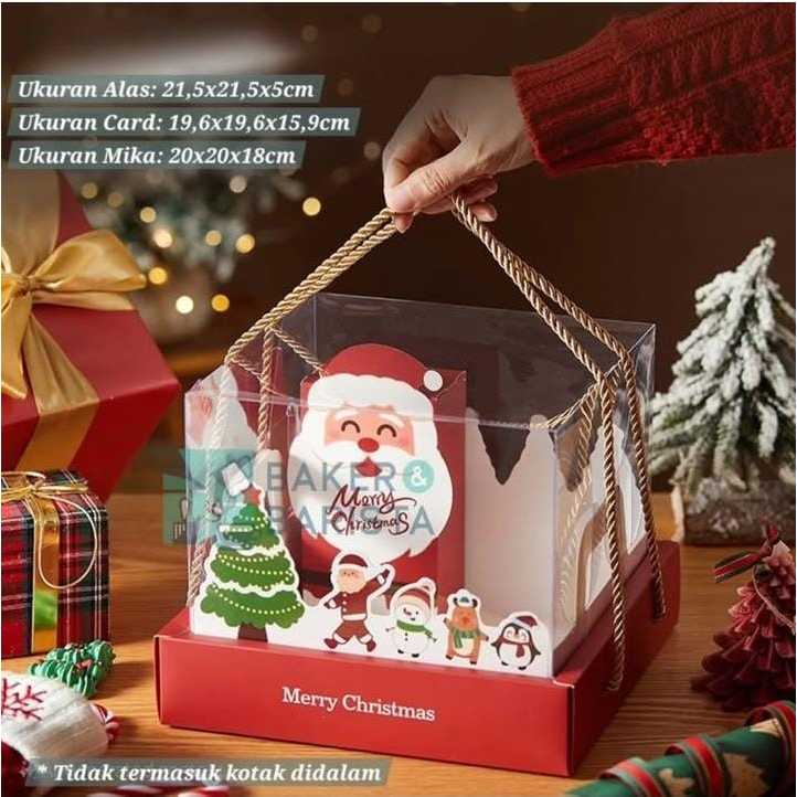 

Xmas Box Mika Card 20x20x18cm box kue mika natal hampers Gift natal