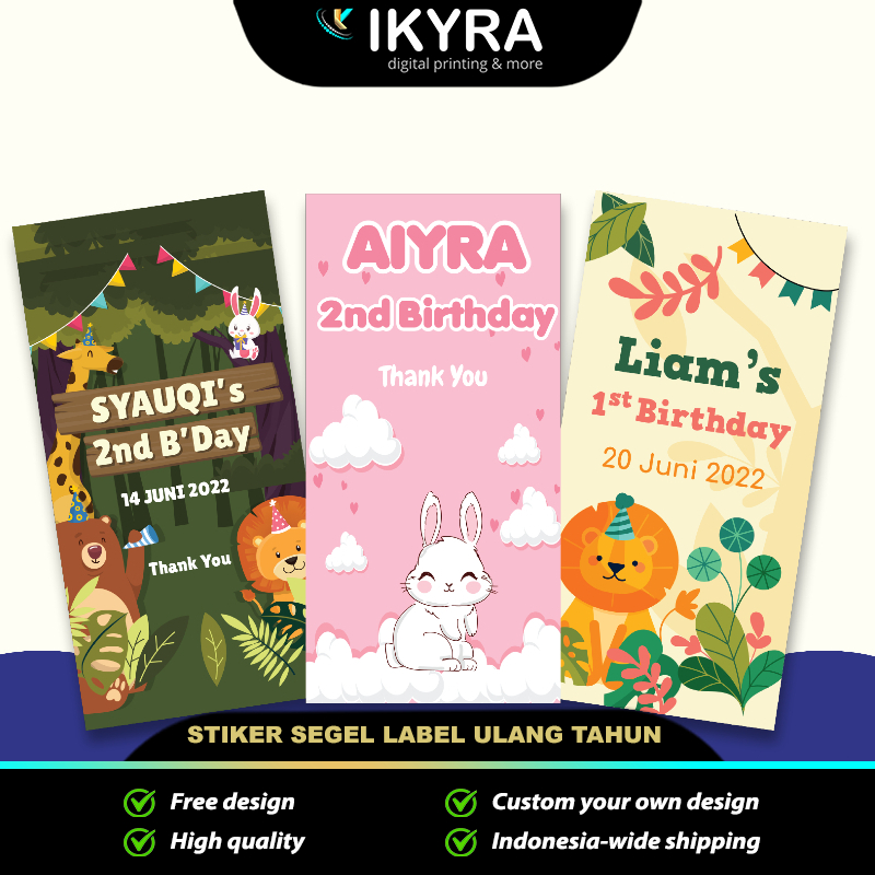 

Stiker Segel Box Packaging Hampers Ulang Tahun Anak Custom Label Box Packaging | Sticker Label Makanan