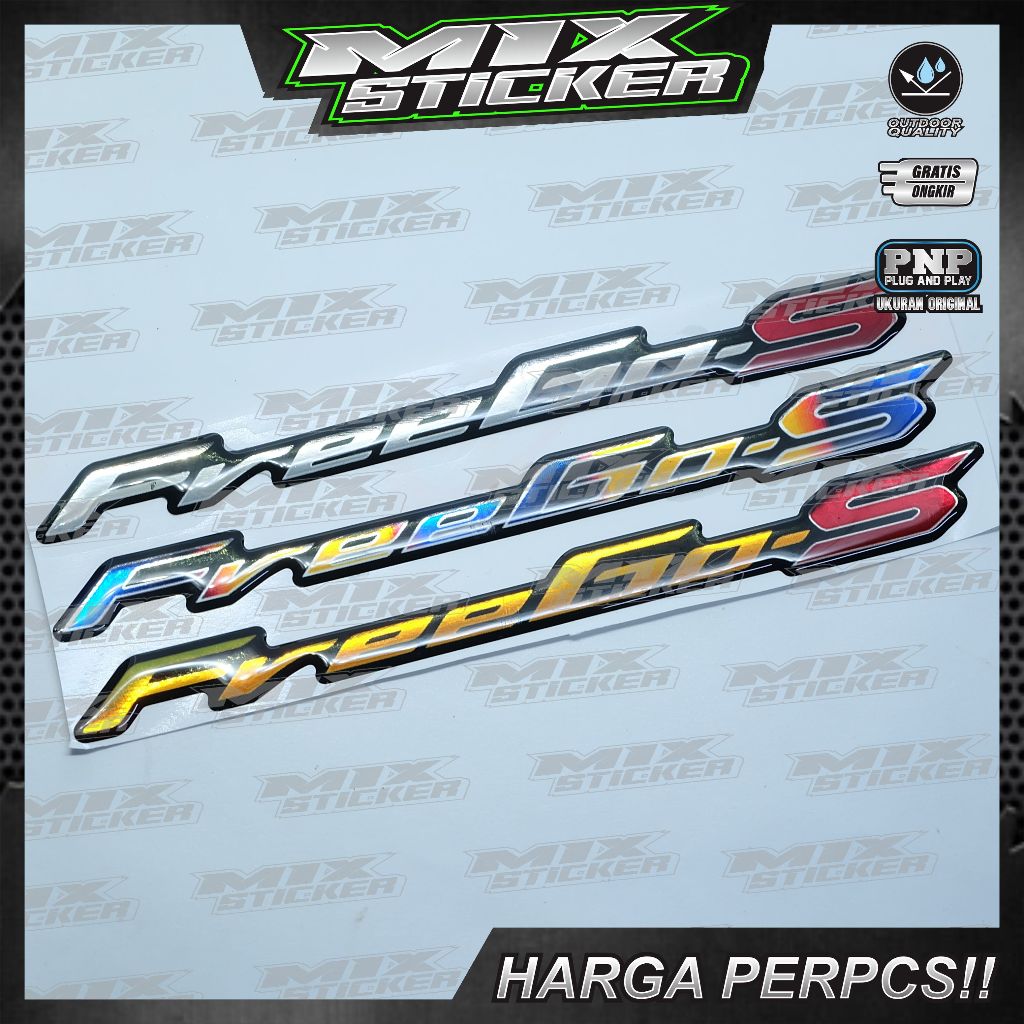 emblem timbul yamaha freego / sticker timbul yamaha freego / emblem yamaha freego s / emblem freego 