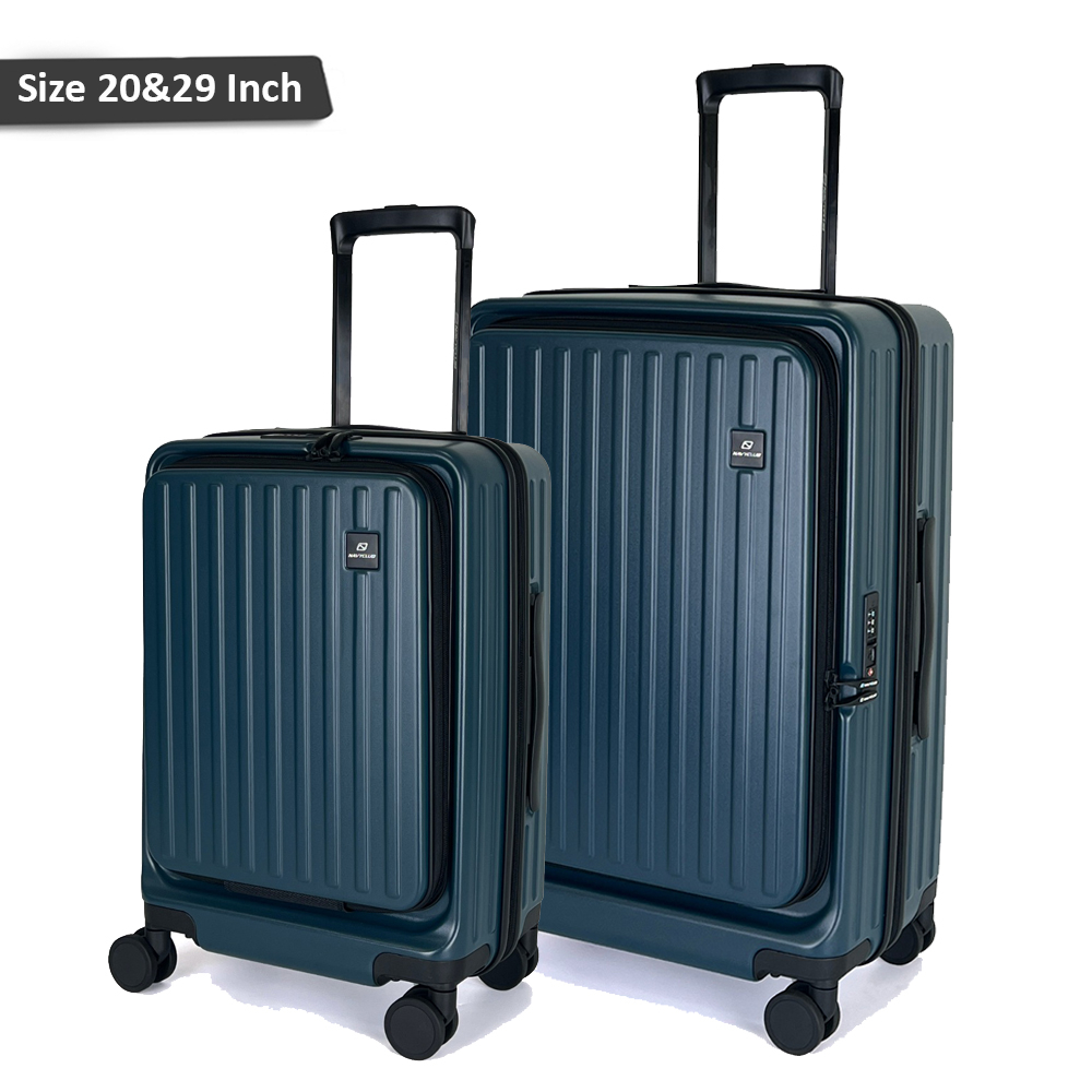 Navy Club Emerald Koper Hardcase PC - 4 Roda Putar TSA Lock - Size 20 + 29 Inch