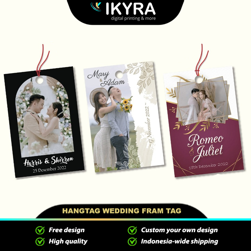 

Ucapan TerimaKasih Souvenir Pernikahan Custom 1 Sisi | Hang Tag Kupon Penukaran Souvenir | Thank You Card Wedding Free Design