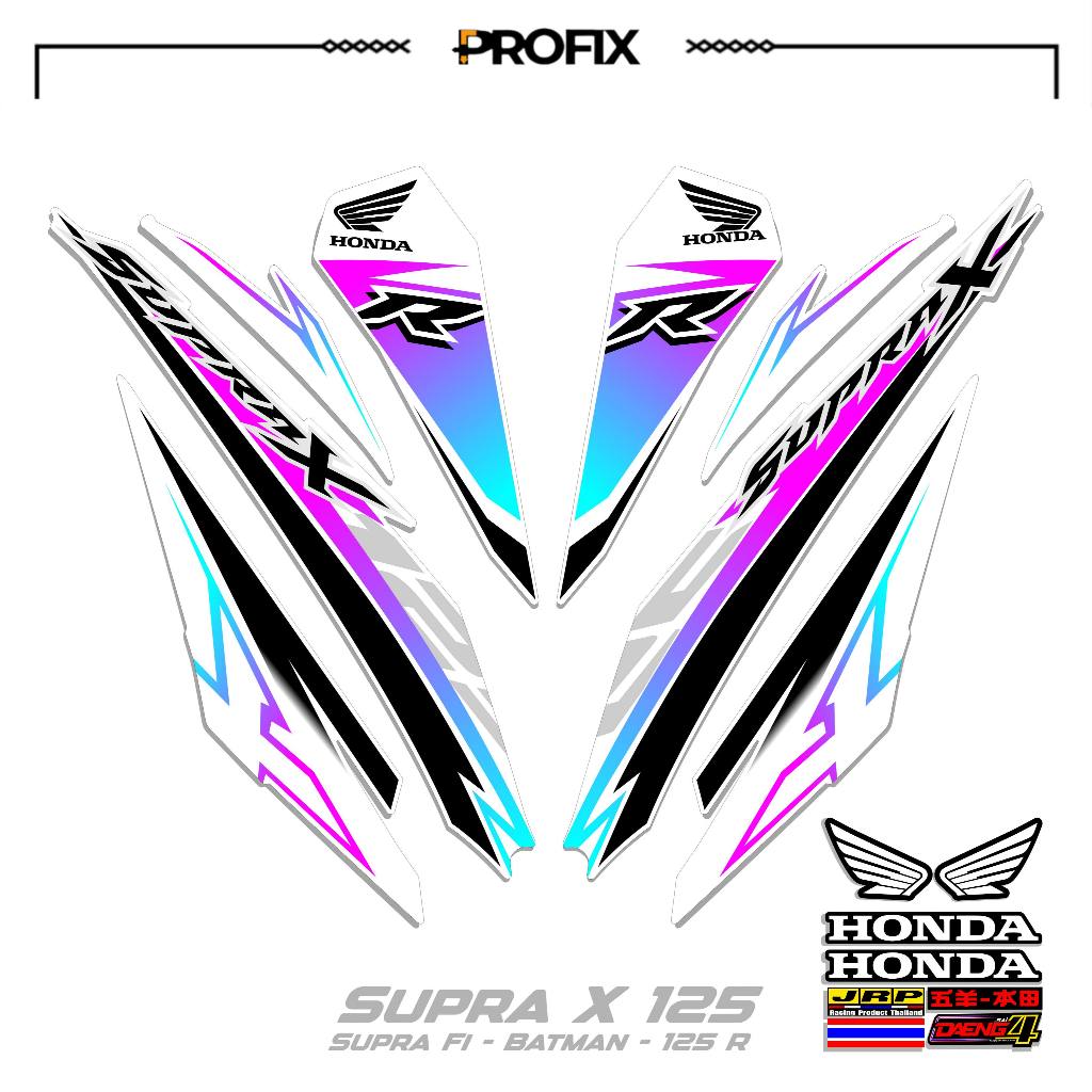 STRIPING SUPRA X 125 R MOTIF 39 STIKER DECAL SUPRA X 125 R-SUPRA FI BATMAN-125R