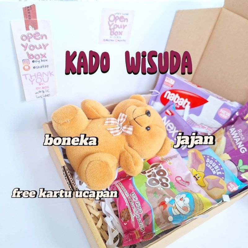 

GIFT WISUDA MURAH / SNACK BOX HAMPERS / HAMPERS / KADO MURAH / HAMPERS WISUDA / SNACK GIFT / KADO ULTAH BONEKA WISUDA
