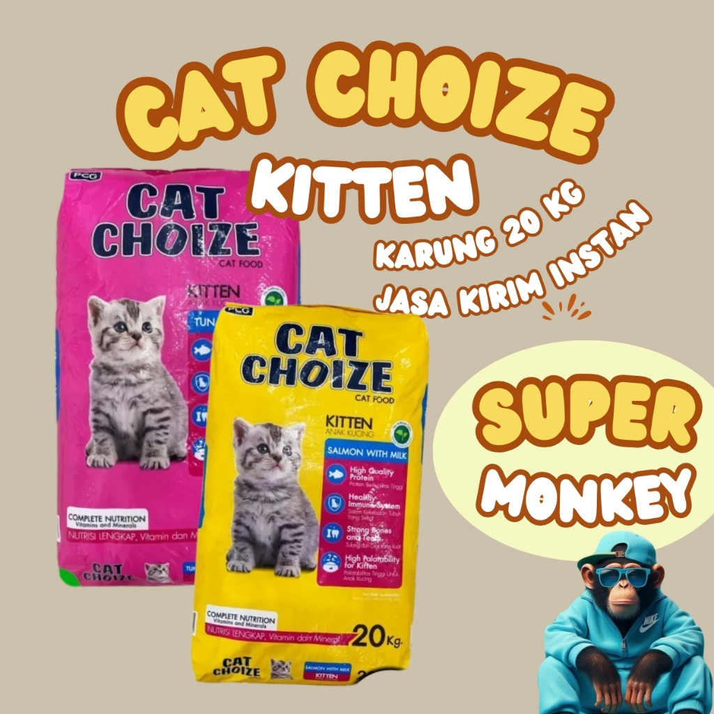 INSTAN: Cat Choize 20kg = 1 karung khusus Gosend grab KITTEN