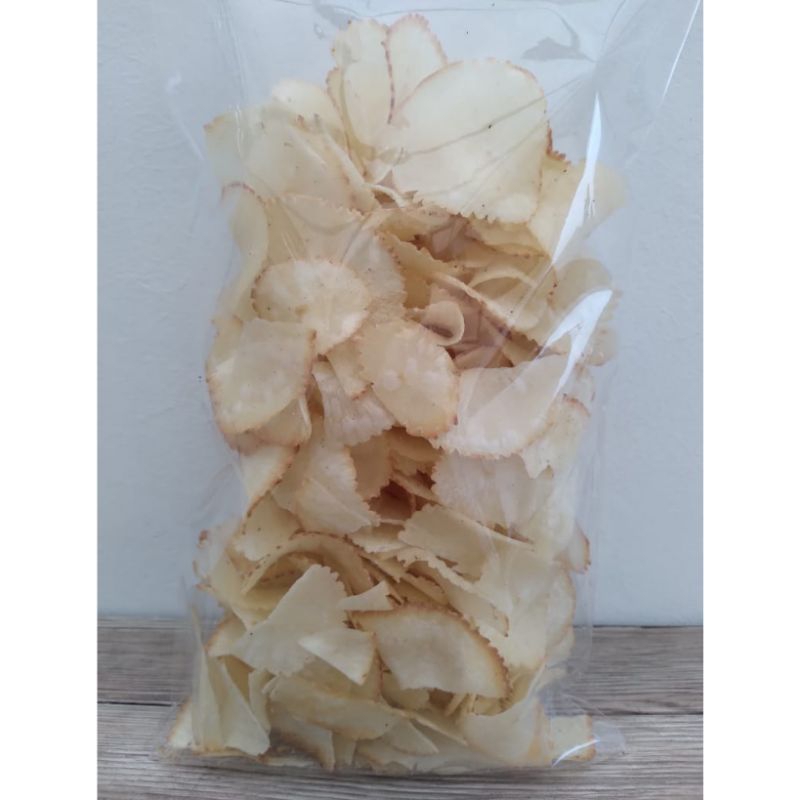 

Cemilan / Jajanan / Snack Keripik Singkong Bawang Gurih 250 Gr