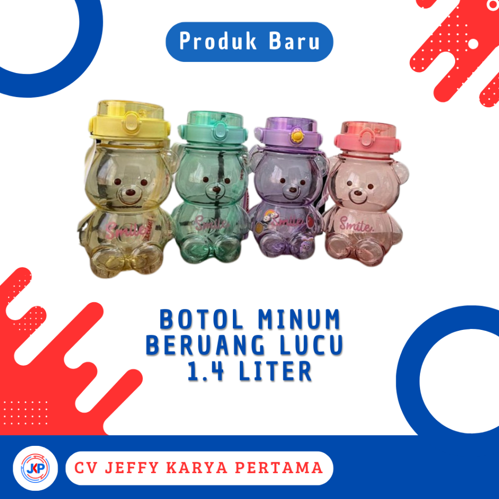 Botol Minum Beruang Lucu 1.4 Liter