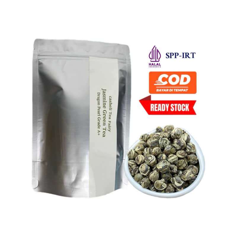 

casheli Jasmine Dragon Pearl Tea Grade A+ 100%Natural Jasmine Scenting GreenTea