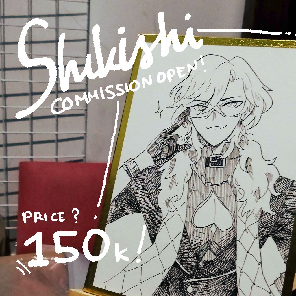 Custom Ilustrasi Tradisional A5- Custom Shikishi Board Commission
