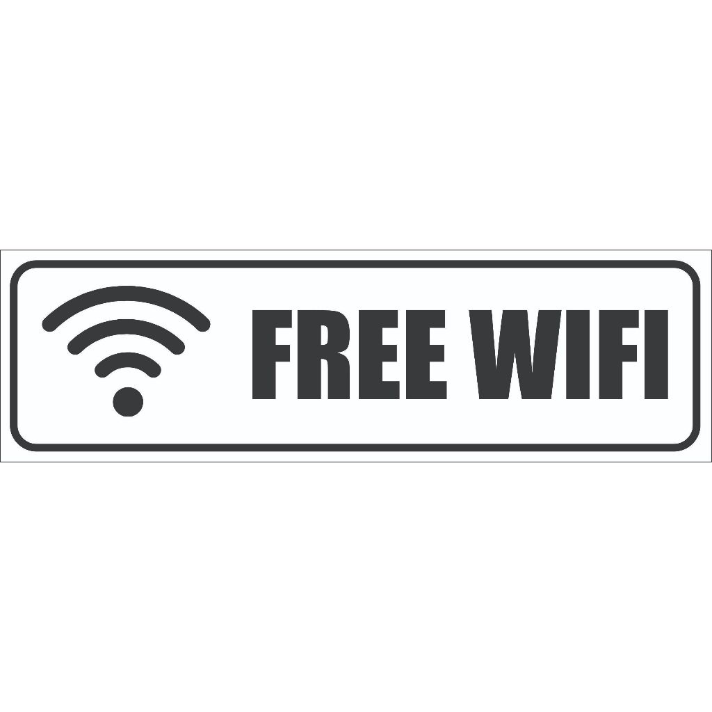 

stiker / akrilik free wifi