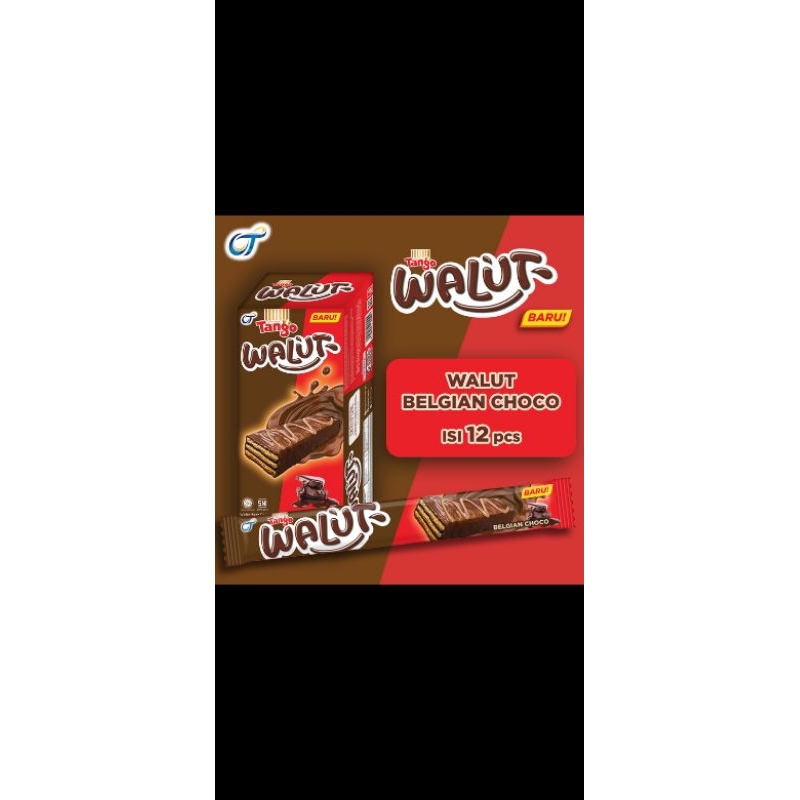 

Wafer Tango Walut Belgian Choco 15gr (1 box isi 12 pcs)