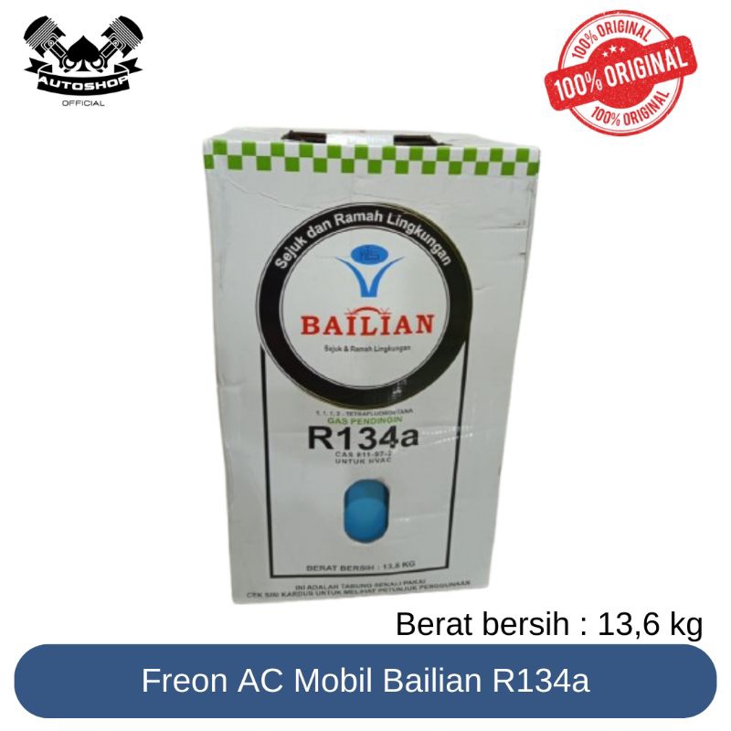Freon AC Mobil Bailian R134a kemasan tabung @13,6kg